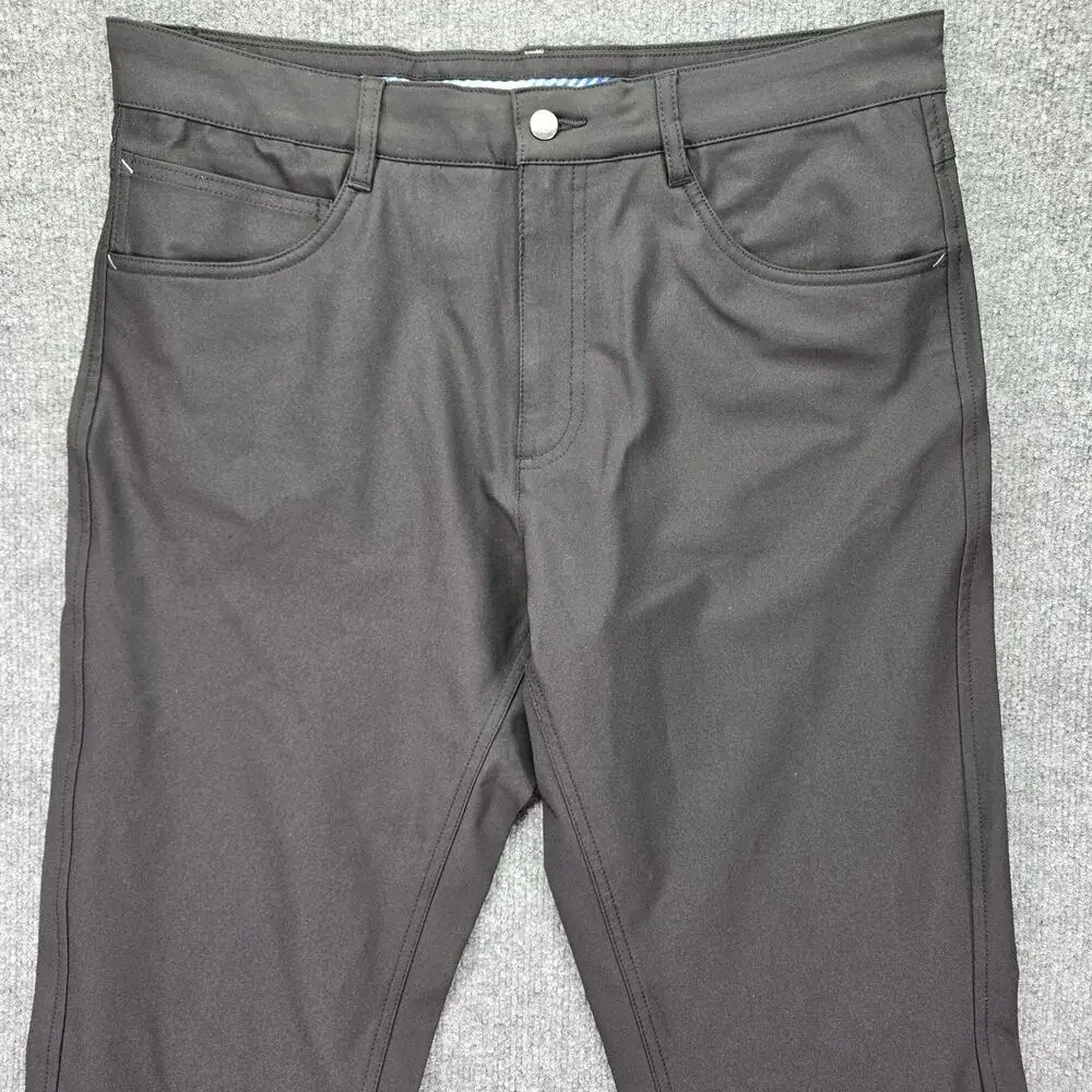 Footjoy Golf Pants Mens 34x30 Black Performance Stretch 5 Pocket Casual Athletic